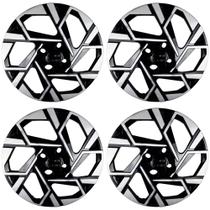 Calota Aro 14" cor Preto/Prata HB20/HB20S 2024 (Jogo c/ 4 Calotas) Grid - 201CB-PBP-E