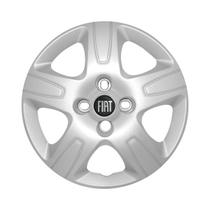 Calota Aro 14 Fiat Strada 2013 Até 2020 Prata + Emblema Preto Calota Aro 14 Fiat Strada 2013 Até 2020 Prata + Emblema Preto