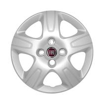 Calota Aro 14 Fiat Strada 2013 Até 2020 Prata + Emblema Verm Calota Aro 14 Fiat Strada 2013 Até 2020 Prata + Emblema Verm