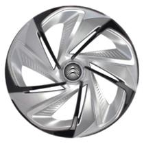 Calota aro 14 Universal Nitro Silver Black com emblema