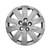 Calota Aro 15 017CP-PTA + Emblema Alumínio VW Preto
