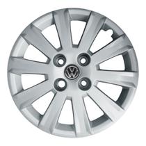 Calota Aro 15 018CP-PTA + Emblema Alumínio VW Preto