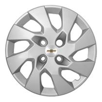 Calota Aro 15 195CP-PTA + Emblema Alumínio GM Escovado
