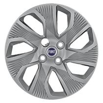 Calota Aro 15 214CP-PTA + Emblema Alumínio Fiat A