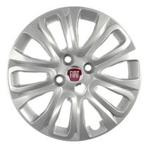 Calota Aro 15 229CP-PTA + Emblema Alumínio Fiat V