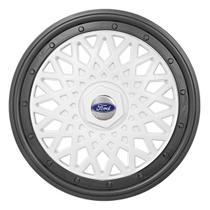 Calota aro 15 bbs branco grafite 602ar bcg e aro de pressão + emblema ford Calota aro 15 bbs branco grafite 602ar bcg e aro de pressão + emblema ford