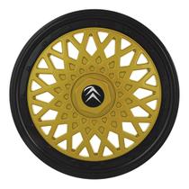 Calota aro 15 bbs dourado preto 602ar dpb e aro de pressão + emblema citroen Calota aro 15 bbs dourado preto 602ar dpb e aro de pressão + emblema citroen