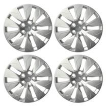 Calota Aro 15" cor Prata Modelo Fox/Space 15/16 Jogo c/ 4 Calotas Grid -189CP-PTA-E