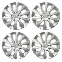 Calota Aro 15" cor Prata Modelo Idea 14/16 Jogo c/ 4 Calotas Grid - 225CP-PTA-E