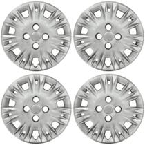 Calota Aro 15" cor Prata Modelo New Fiesta 2014/17 (Jogo c/ 4 Calotas) Grid - 123CP-PTA-E