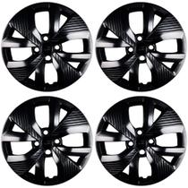 Calota Aro 15" cor Preto Brilho Mod Polo Track 21/24 (Jogo c/ 4 Calotas) Grid - 148CP-POB-E