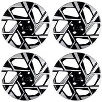 Calota Aro 15" cor Preto/Prata HB20/HB20S 2024 (Jogo c/ 4 Calotas) Grid - 202CP-PBP-E