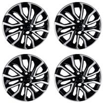 Calota Aro 15" cor Preto/Prata Mod Argo/Cronos 2022 (Jogo c/ 4 Calotas) Grid - 296CP-PBP-E