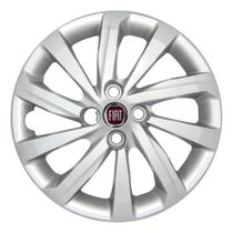 Calota Aro 15 Fiat Strada 2021 2022 2023 Prata + Emblema Calota Aro 15 Fiat Strada 2021 2022 2023 Prata + Emblema