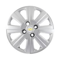 Calota Aro 15 Gm Agile 2010 2011 2012 2013 Prata + Emblema