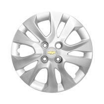 Calota Aro 15 Gm Onix/prisma 2020 Prata Com Emblema Resinado