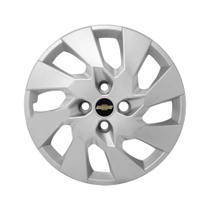 Calota Aro 15 GM Onix/Prisma Prata emblema alumínio preto Calota Aro 15 GM Onix/Prisma Prata emblema alumínio preto