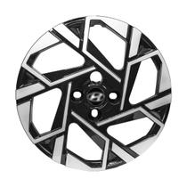 Calota Aro 15 Hb20/Hb20S 2024 (Preto C/ Prata) Com Emblema Calota Aro 15 Hb20/Hb20S 2024 (Preto C/ Prata) Com Emblema