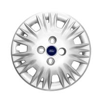 Calota Aro 15 New Fiesta 2014 A 2017 Prata Emblema Resinado