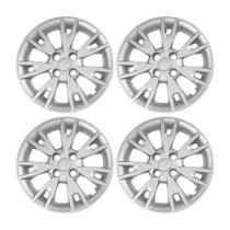 Calota Aro 15" Prata Mod Logan / Sandero a partir de 2020 (Jogo c/ 4 Calotas) Grid - 878AR-PTA-E