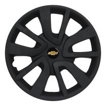 Calota aro 15 preto fosco 869ar pof aro de pressão + emblema gm