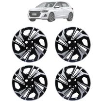 Calota Aro 15 Preto Prata Gm Onix 2020 2021 2022 2023 2024