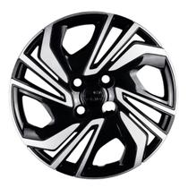 Calota Aro 15 Preto Prata Onix Hatch Plus 2020 2022 2024