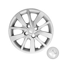 Calota Aro 15 Renault Sandero + Emblema Resinado Prata Calota Aro 15 Renault Sandero + Emblema Resinado Prata