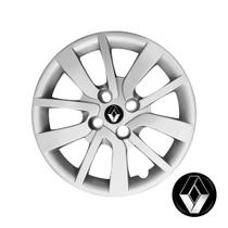 Calota Aro 15 Renault Sandero Logan + Emblema Resinado Preto Calota Aro 15 Renault Sandero Logan + Emblema Resinado Preto