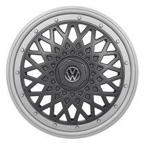 Calota Bbs Aro 13 600AR-PTG + Emblema Alumínio VW Preto