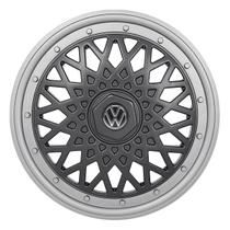 Calota Bbs Aro 14 601AR-PTG + Emblema Alumínio VW Preto