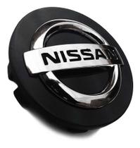 Calota Calotinha Meio Roda Nissan March Sentra Versa Kicks Frontier Tiida Livina Preto Com Cromado