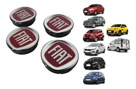 Calota Central Kit 4 Fiat Diversos Modelos Genuíno 100188358