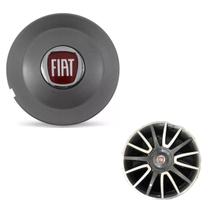 Calota central tampa meio de roda fiat bravo aro 17