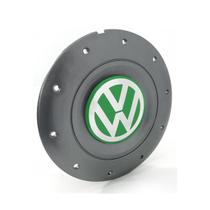 Calota Centro Roda Ferro VW Amarok Aro 14 15 5 Furos Grafite Emblema Verde