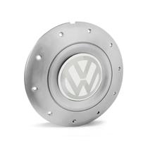 Calota Centro Roda Ferro VW Amarok Aro 14 15 5 Furos Prata Emblema Branco