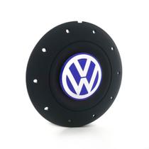 Calota Centro Roda Ferro VW Amarok Aro 14 15 5 Furos Preta Fosca Emblema Azul