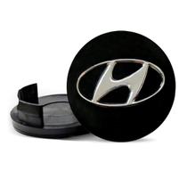 Calota Centro Roda Hyundai Creta Preta Emblema em Acrílico