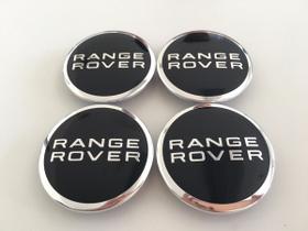 Calota Centro Roda Kit 4 Peças Range Rover Preta