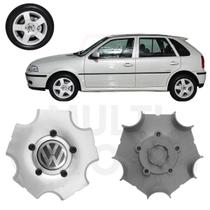 Calota Centro Roda Vw Gol Gti G3 Prata Com Emblema