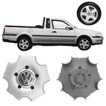 Calota Centro Roda Vw Saveiro Surf TSi G3 Prata Emblema