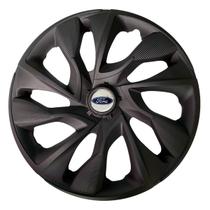 Calota Ds4 Aro 13 Fosc Black + Emblema Resinado Ford