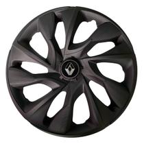 Calota Ds4 Aro 13 Fosc Black + Emblema Resinado Renault