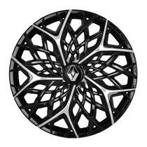 Calota esportiva aro 13 moove black chrome + emblema resinado renault