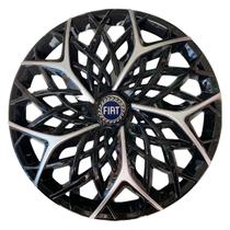 Calota esportiva aro 13 moove black silver + emblema resinado fiat azul Calota esportiva aro 13 moove black silver + emblema resinado fiat azul
