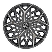 Calota esportiva aro 13 moove graphite chrome + emblema resinado vw