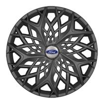 Calota esportiva aro 13 moove graphite + emblema resinado ford