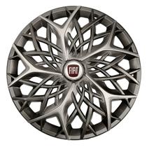 Calota esportiva aro 13 moove graphite silver + emblema resinado fiat vermelho Calota esportiva aro 13 moove graphite silver + emblema resinado fiat vermelho