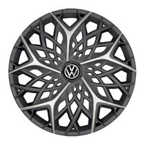 Calota esportiva aro 13 moove graphite silver + emblema resinado vw