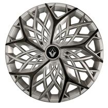 Calota esportiva aro 13 moove silver black + emblema resinado renault Calota esportiva aro 13 moove silver black + emblema resinado renault